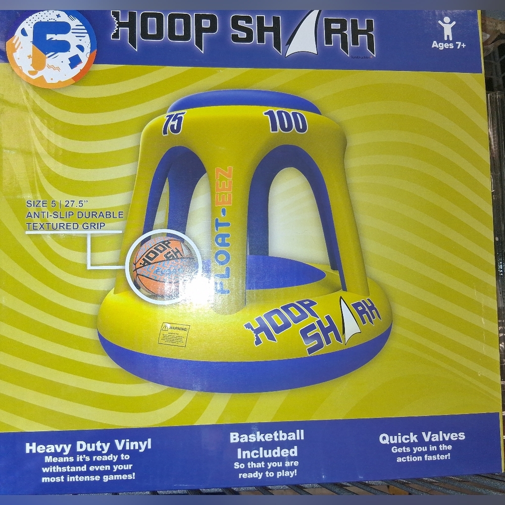 Inflatable Basketball Game - Yellow and Blue